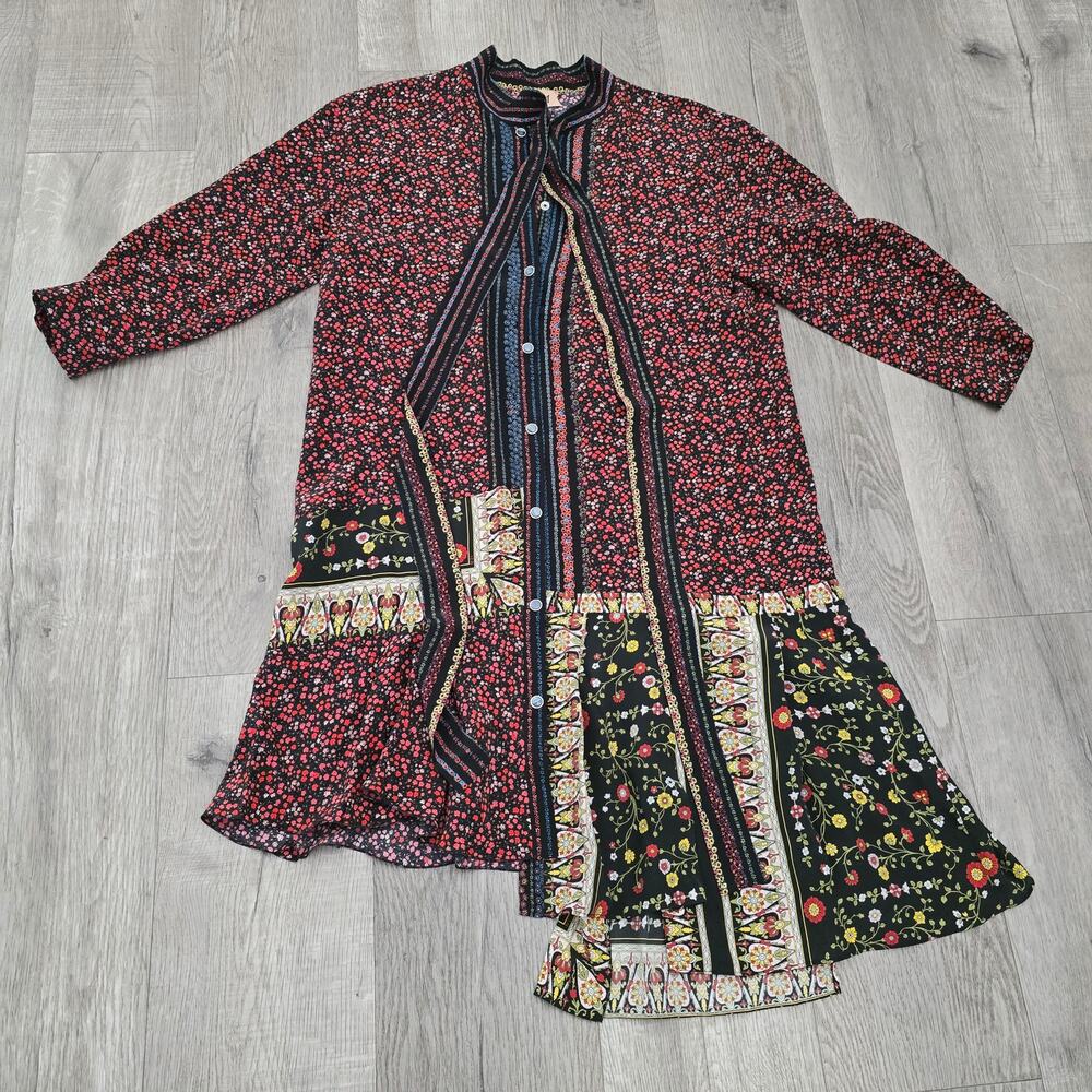 N21 Gilmar Printed Silk Patchwork Chemisier Dress… - image 7